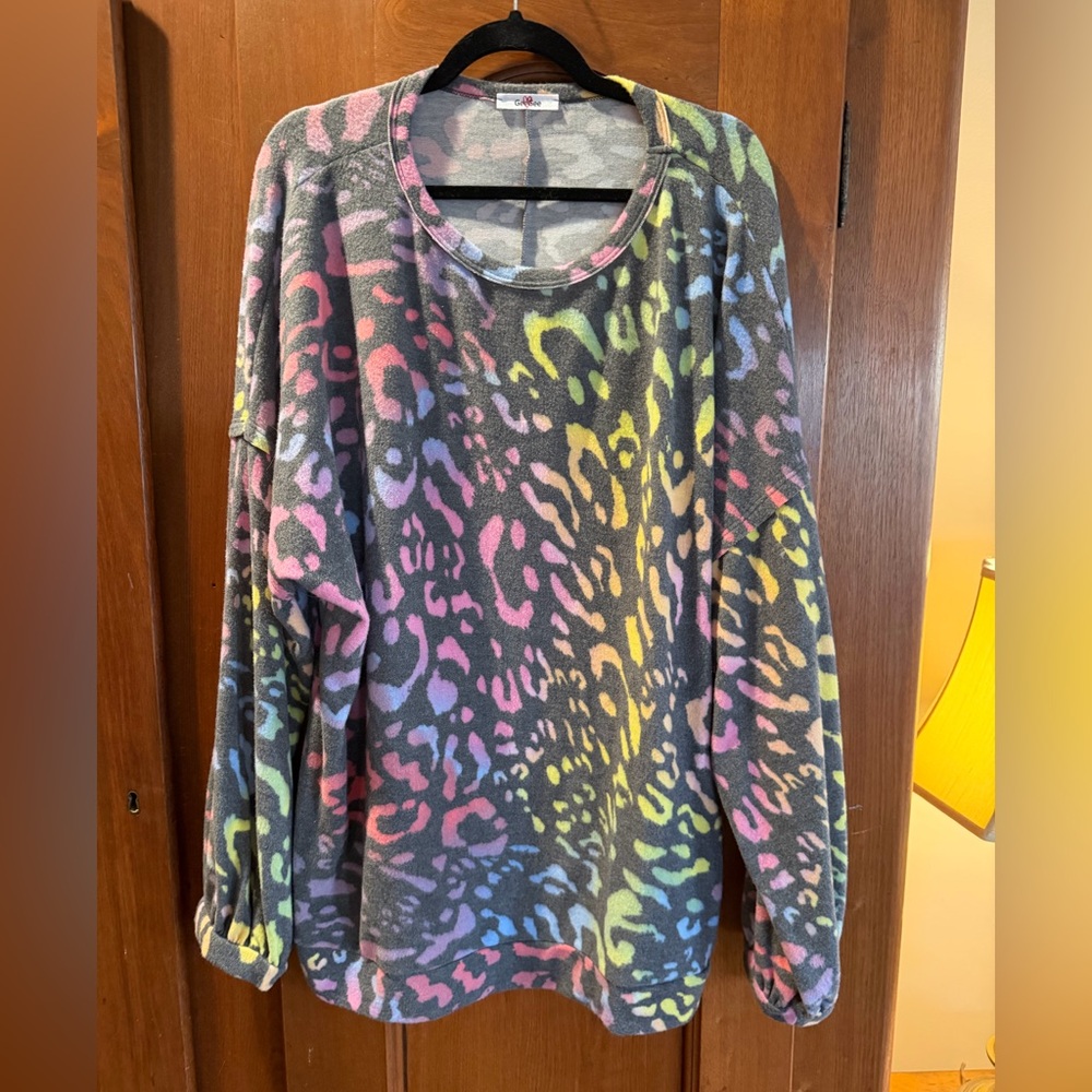 Vibrant Multicolor Leopard Print Women's Tunic